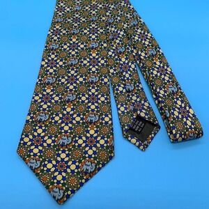 Vintage Dormeuil Tie Silk Geometric Abstract Pattern Woven Paris London Necktie